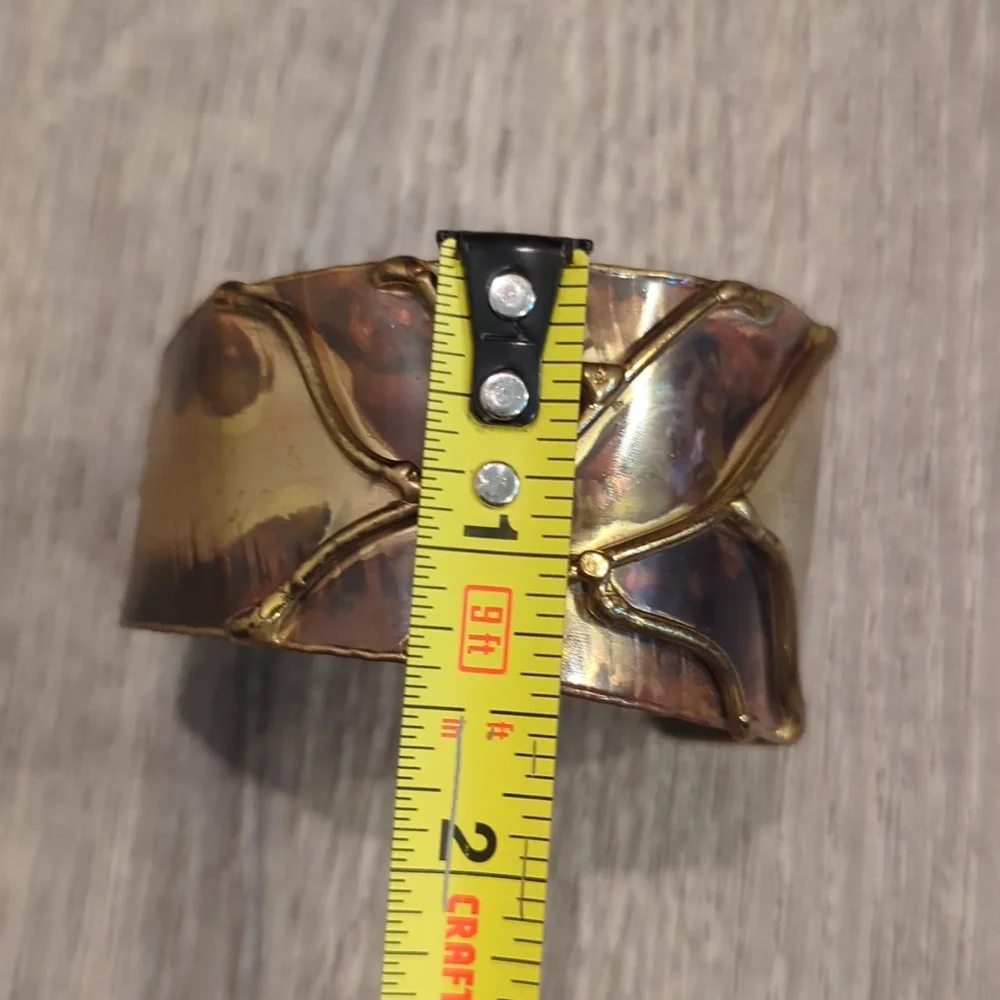 Vintage Brass Artisan Asymnetrical Cuff